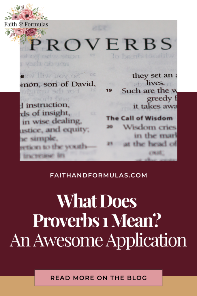 What does Proverbs 1 Mean? - An Awesome Application