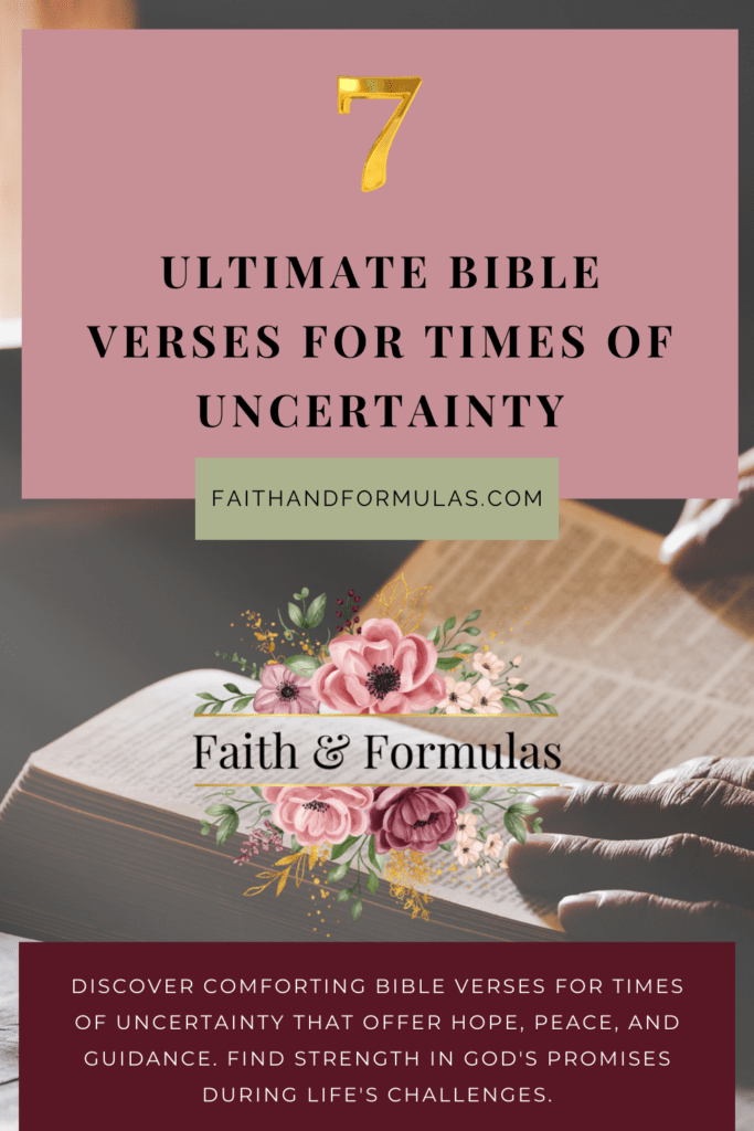 bible verses for times of uncertainty