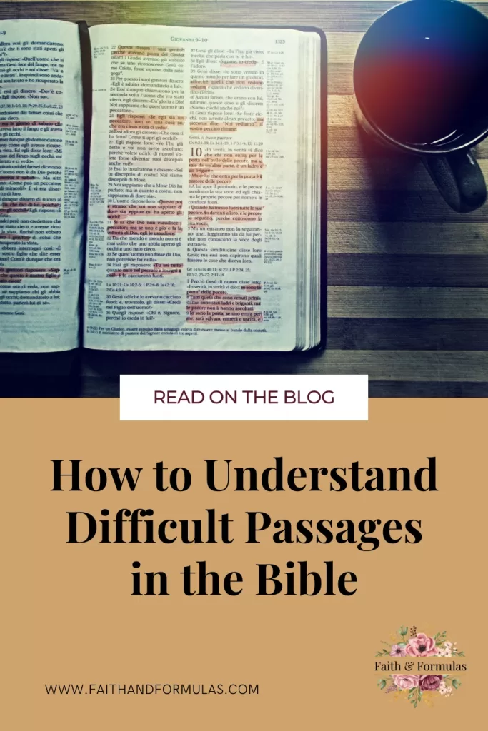 How to Understand Difficult Passages in the Bible