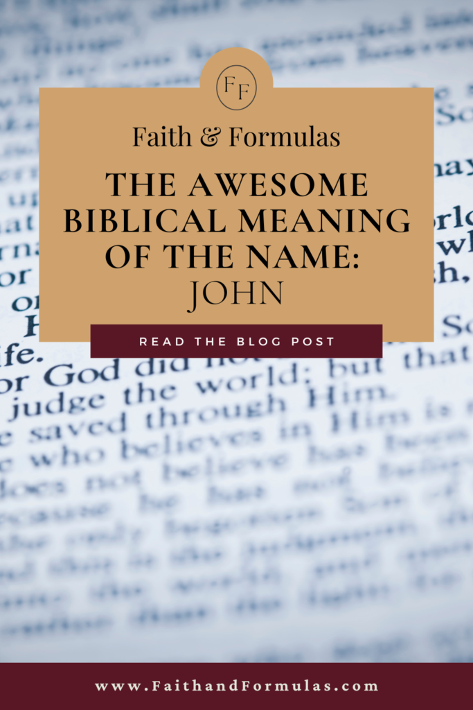 biblical meaning of the name john