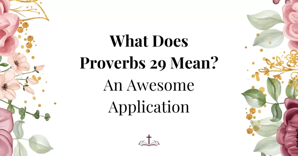 what does proverbs 29 mean