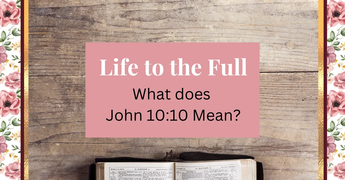 Life to the full - what does john 10:10 mean?