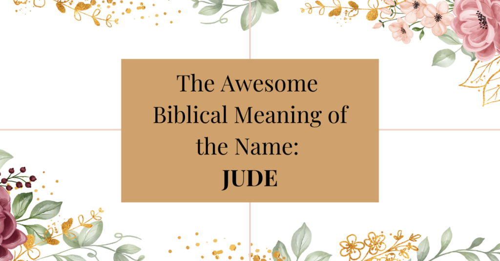 biblical meaning of the name jude