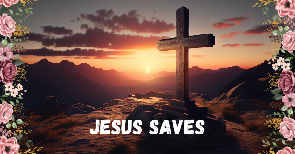 jesus saves image of a cross