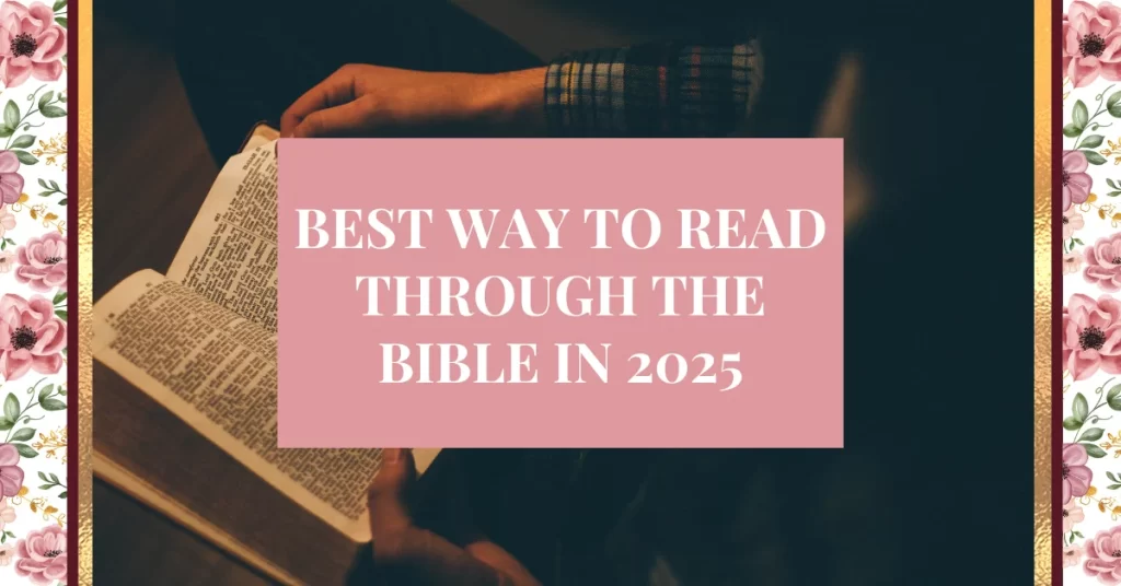 Best way to read through the bible in 2025
