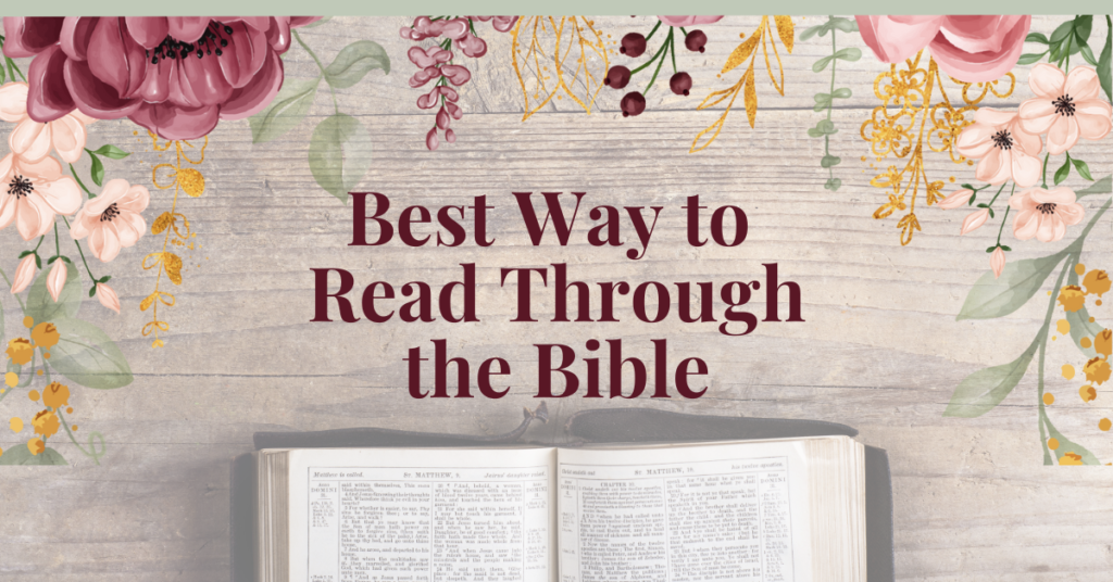 best way to read through the bible