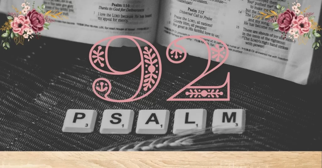 Verse Mapping of Psalm 92
