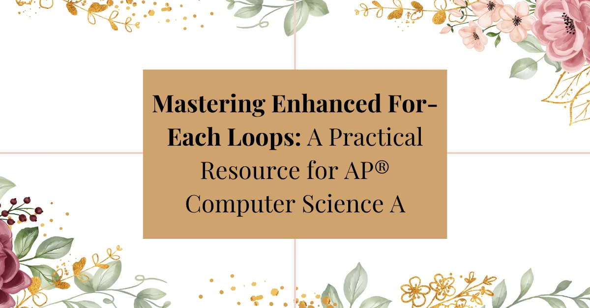 enhanced or for-each loops