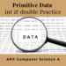 primitive data - int and double practice