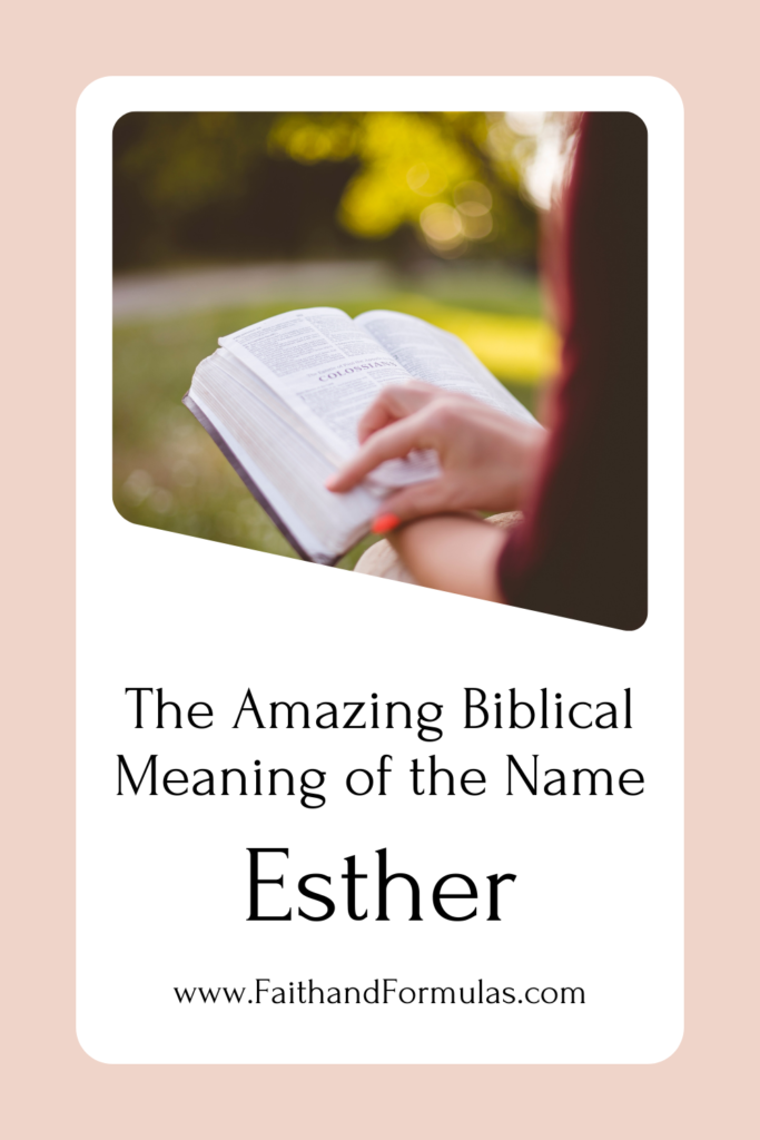 biblical meaning of the name esther