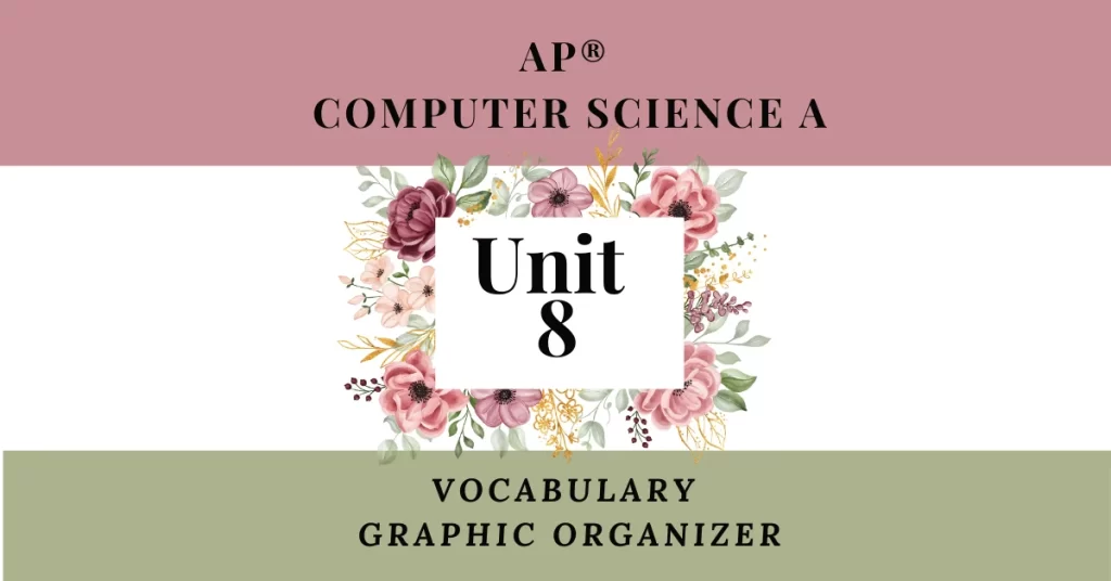 Unit 8 Vocabulary for AP® Computer Science A