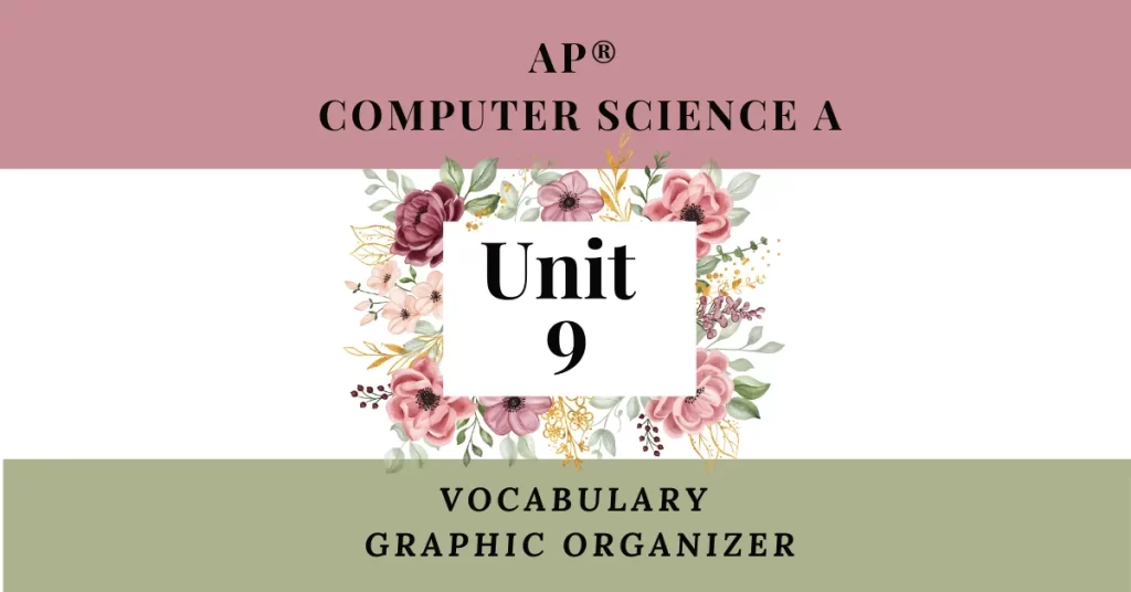 Unit 9 Vocabulary for AP® Computer Science A