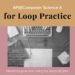 for loop practice