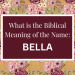 biblical meaning of the name bella