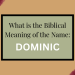 biblical meaning of the name dominic