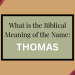 biblical meaning of the name thomas