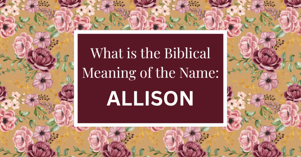 biblical meaning of the name allison