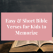 bible verses for kids to memorize
