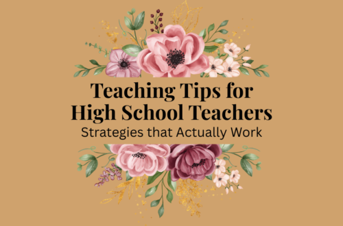 teaching tips for high school teachers