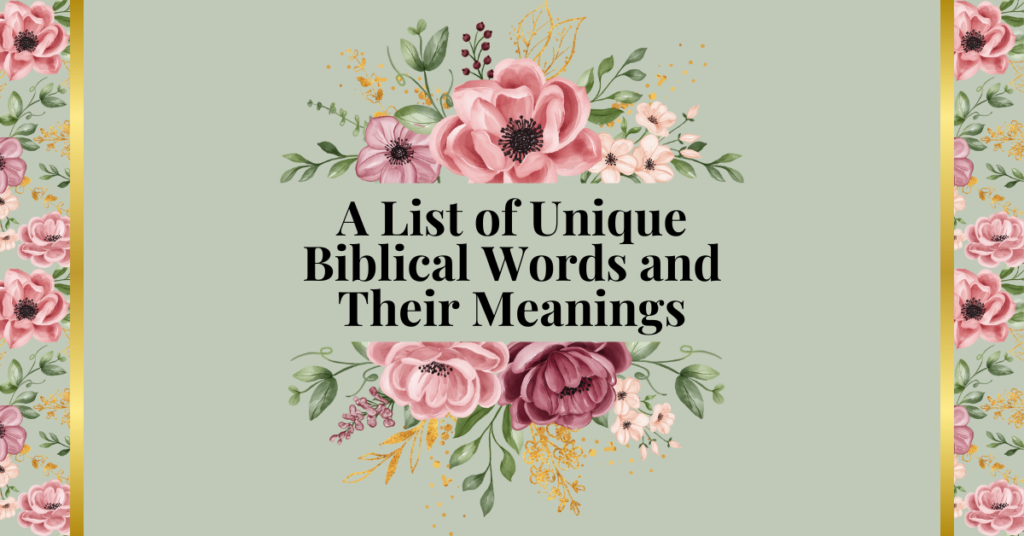 biblical words and their meanings