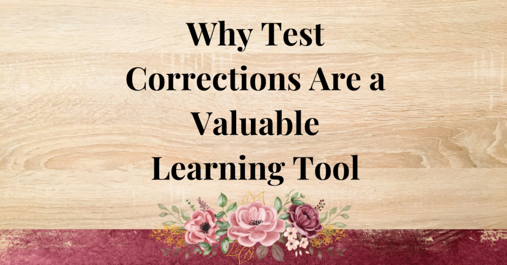 why test corrections are a valuable learning tool