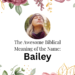 biblical meaning of the name bailey