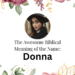 biblical meaning of the name donna