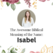 biblical meaning of the name isabel