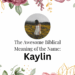 biblical meaning of the name kaylin