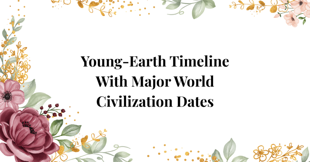 Young-Earth Timeline With Major World Civilization Dates