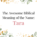 biblical meaning of the name tara