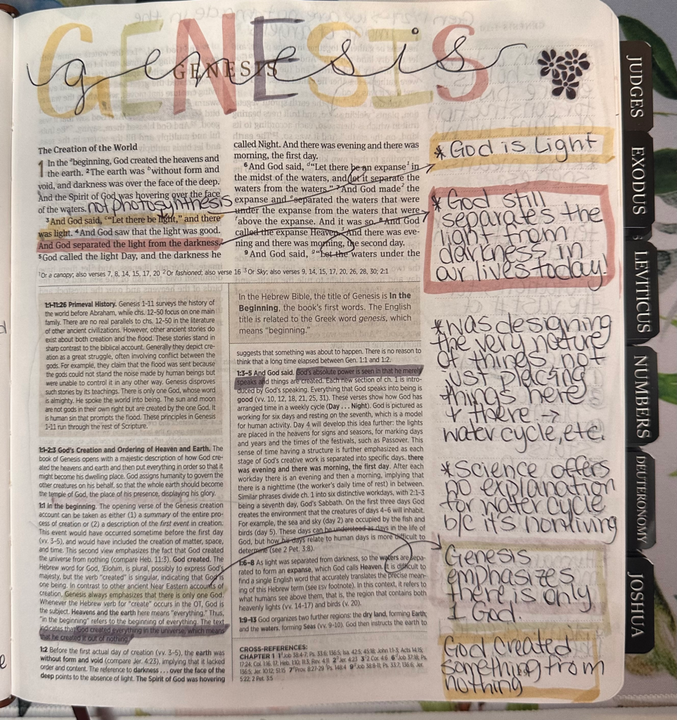 example of bible journaling