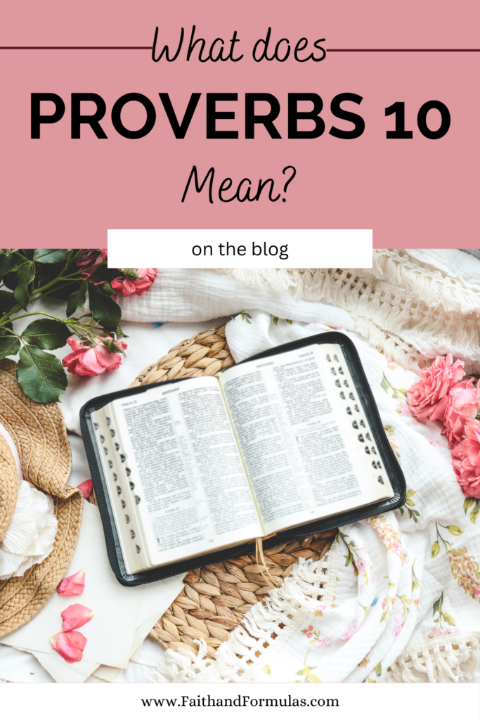 What does proverbs 10 mean?