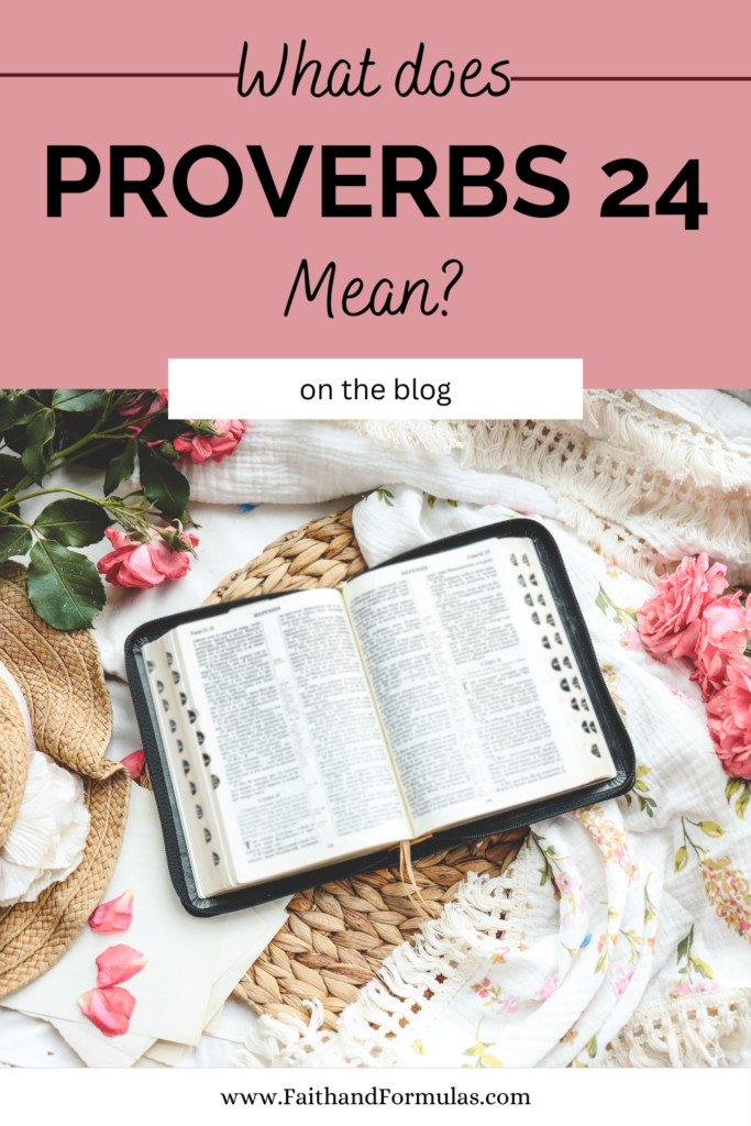 What does proverbs 24 mean?