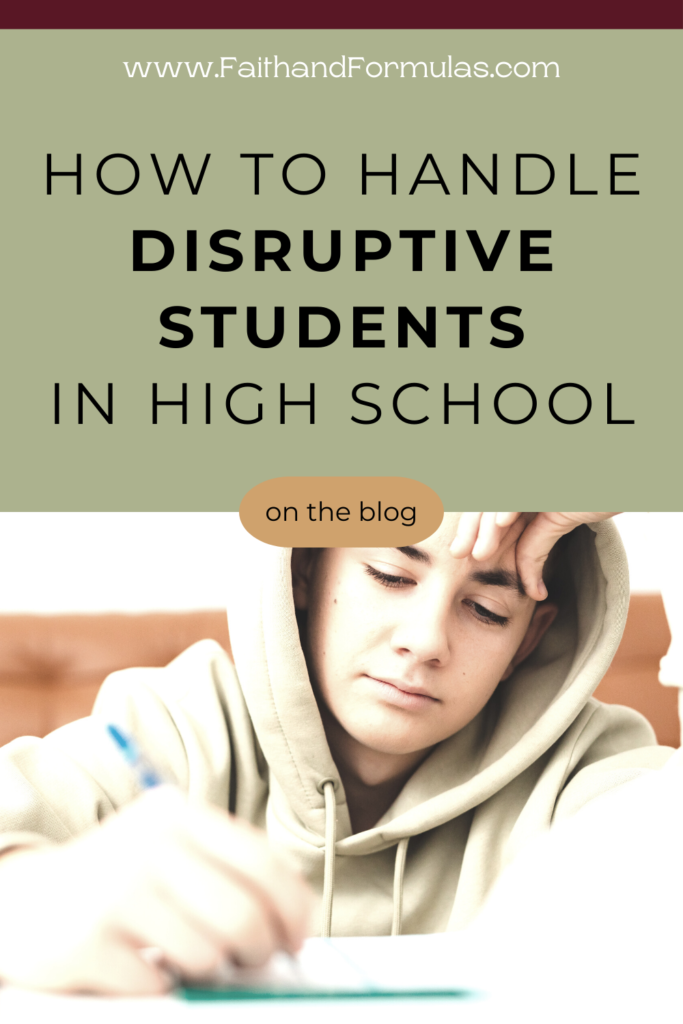 pinterest image for How to Handle Disruptive Students in High School