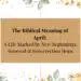 Biblical meaning of the name April